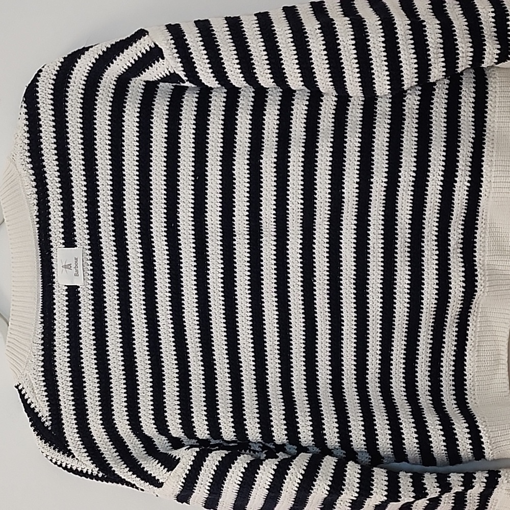 Barbour Sandgate Knitted Cardigan Women's Multi Stripe  Size 6 - Picture 14 of 16